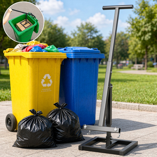 Wheelie bin compactor rubbish - wheelie,