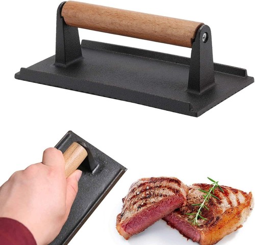 Bbq cast iron steak - bbq, weight