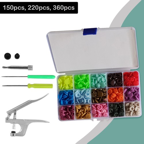360pcs press studs snap popper - 360pcs,