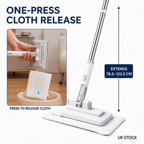 Hands free flat mop - mop, one