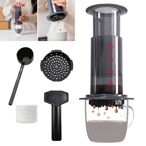 Clear coffee press in 1 - press,